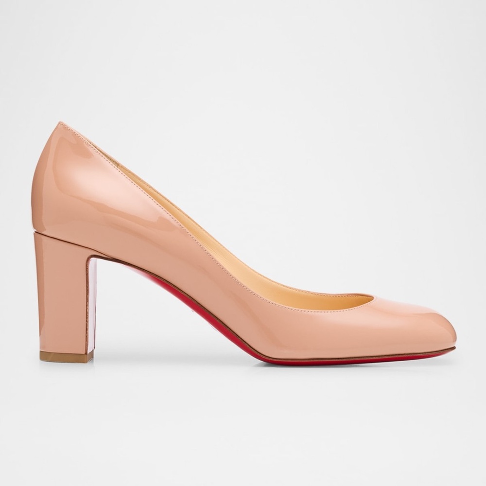Christian Louboutin
70mm Cadrilla Patent Block-Heel Pumps size 5.5